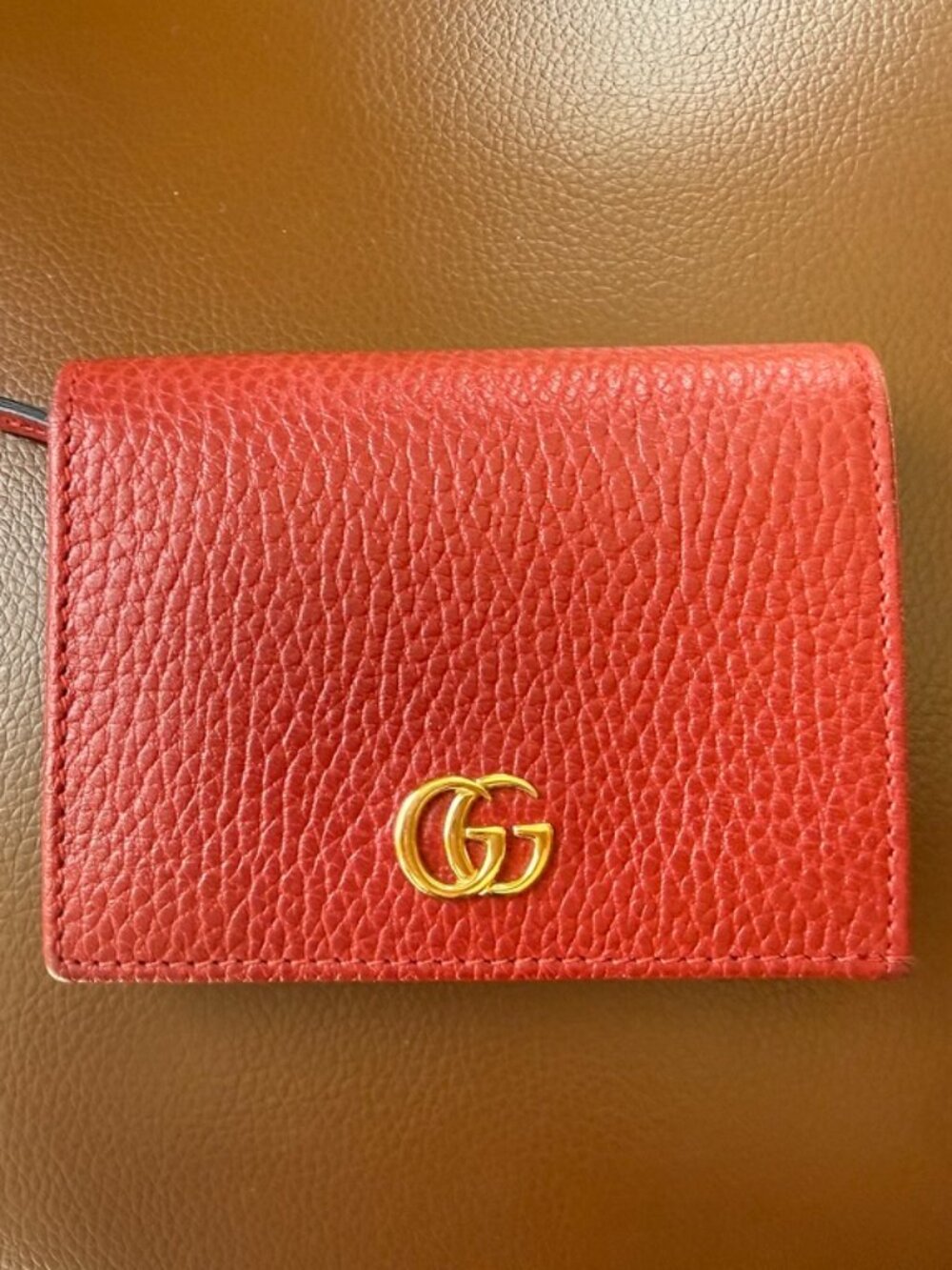 GUCCI Marmont Card Case Wallet, Red